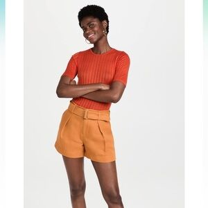 Vince Women's Ribbed Elbow SLV Crew